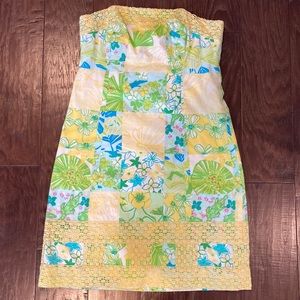 Strapless Lily Pulitzer shift dress, size 0